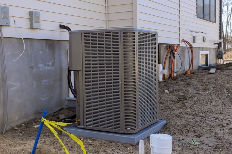 Outdoor air conditioning unit recently installed